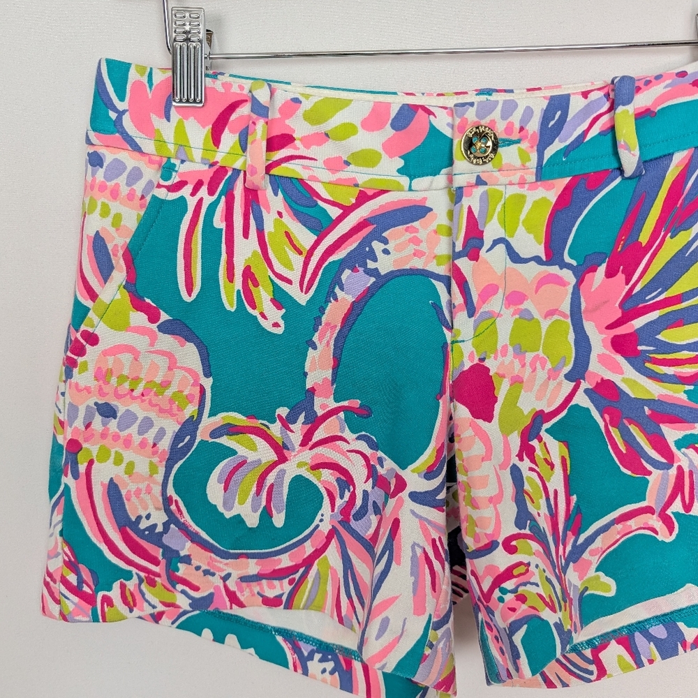 Lilly Pulitzer Callahan Short Knit Agate Green Safari Sighted - Picture 4 of 14